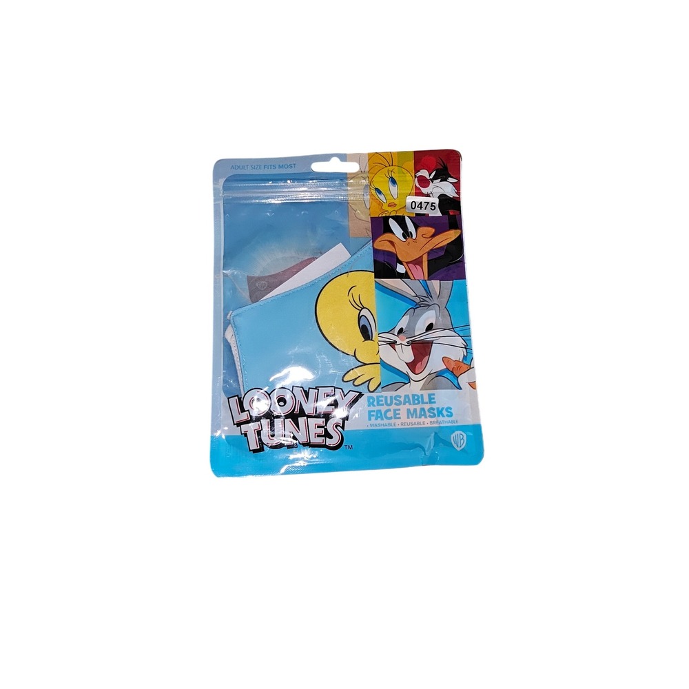 Looney Tunes Reusable Face Masks Bugs Bunny Tweety Daffy Adult New #472-475